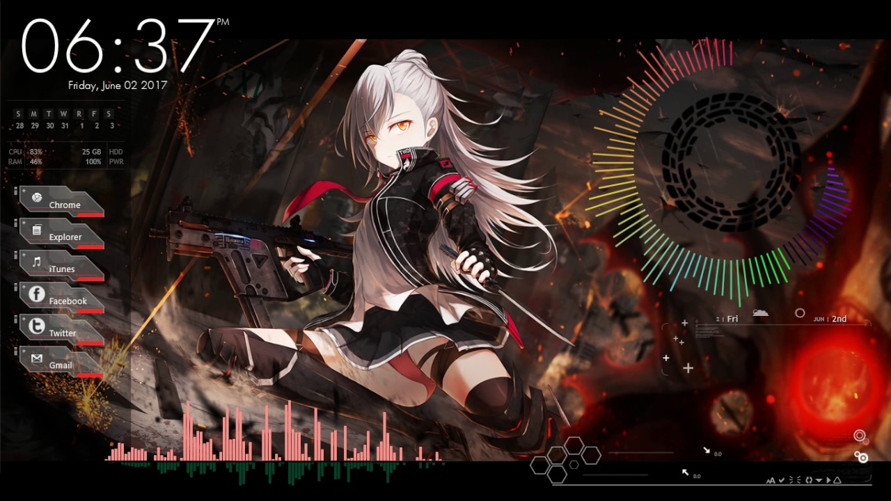 Featured image of post Rainmeter Themes Anime Rainmeter allows you to display customizable skins on your desktop from hardware usage meters to fully functional audio visualizers